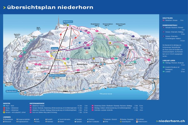Beatenberg - Niederhorn pistekaart 